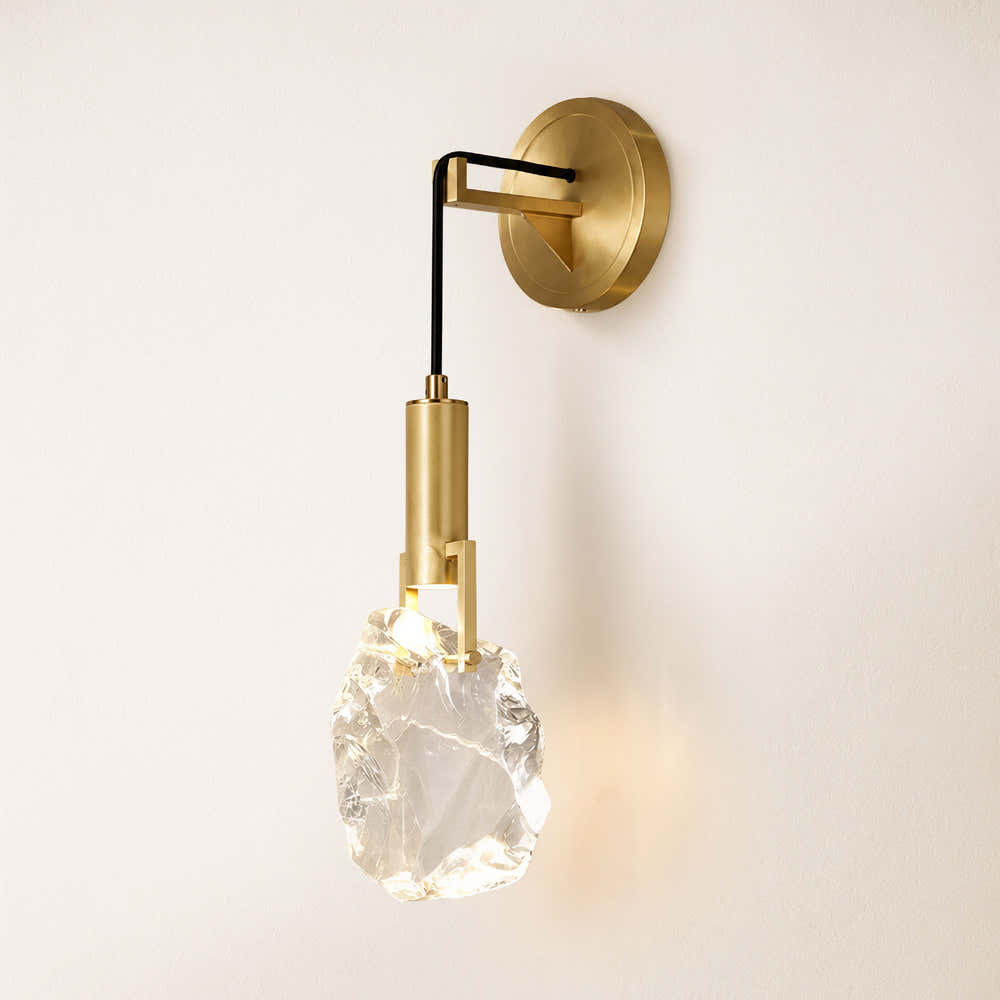 Irregular Crystal Shad Wall Sconce H11"