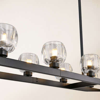 Vellum Rectangular Chandelier 68"W