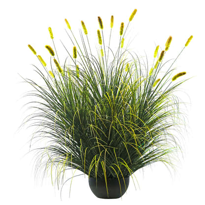Artificial 28-Head Short Pine Grass with Curved-Straight Onion Grass Bonsai 140cm H