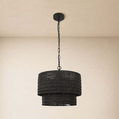 Cavana Rattan Round Pendant 16"D