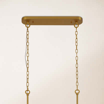 Ondalia Tiered Glass Oval Chandelier 54"W