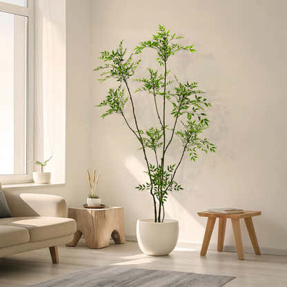 Faux Nandina Tree 210cm H