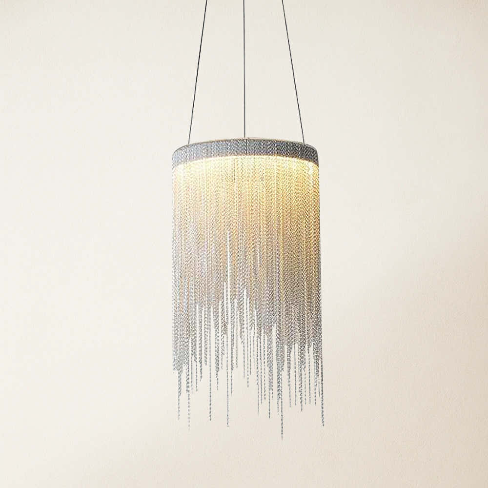 Teresa Cadena Chain Tassel Pendant Light Fixture 8"W