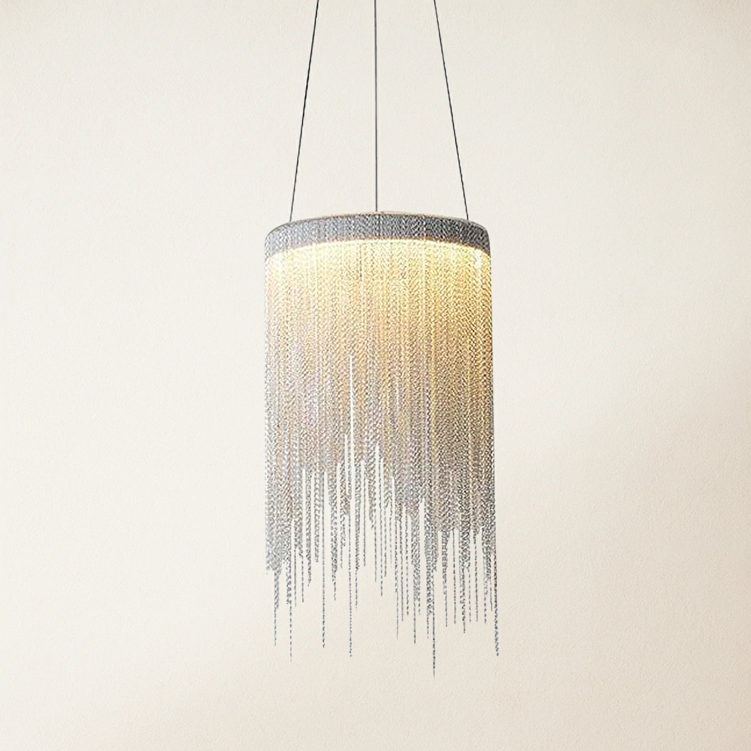 Teresa Cadena Chain Tassel Pendant Light Fixture 8"W