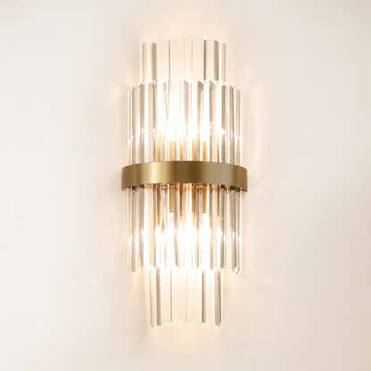 Oryana Crystal Icicle 2-Tier Wall Sconce 7.9"