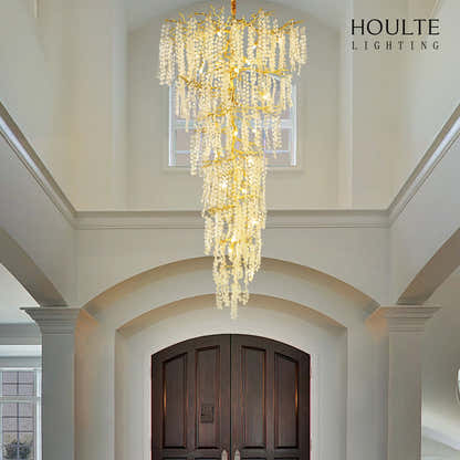 Shiro Noda Crystal Tree Branch Round Chandelier 95"H