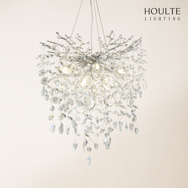 Frostleaf Crystal Grand Cascade Branches Chandelier 24''