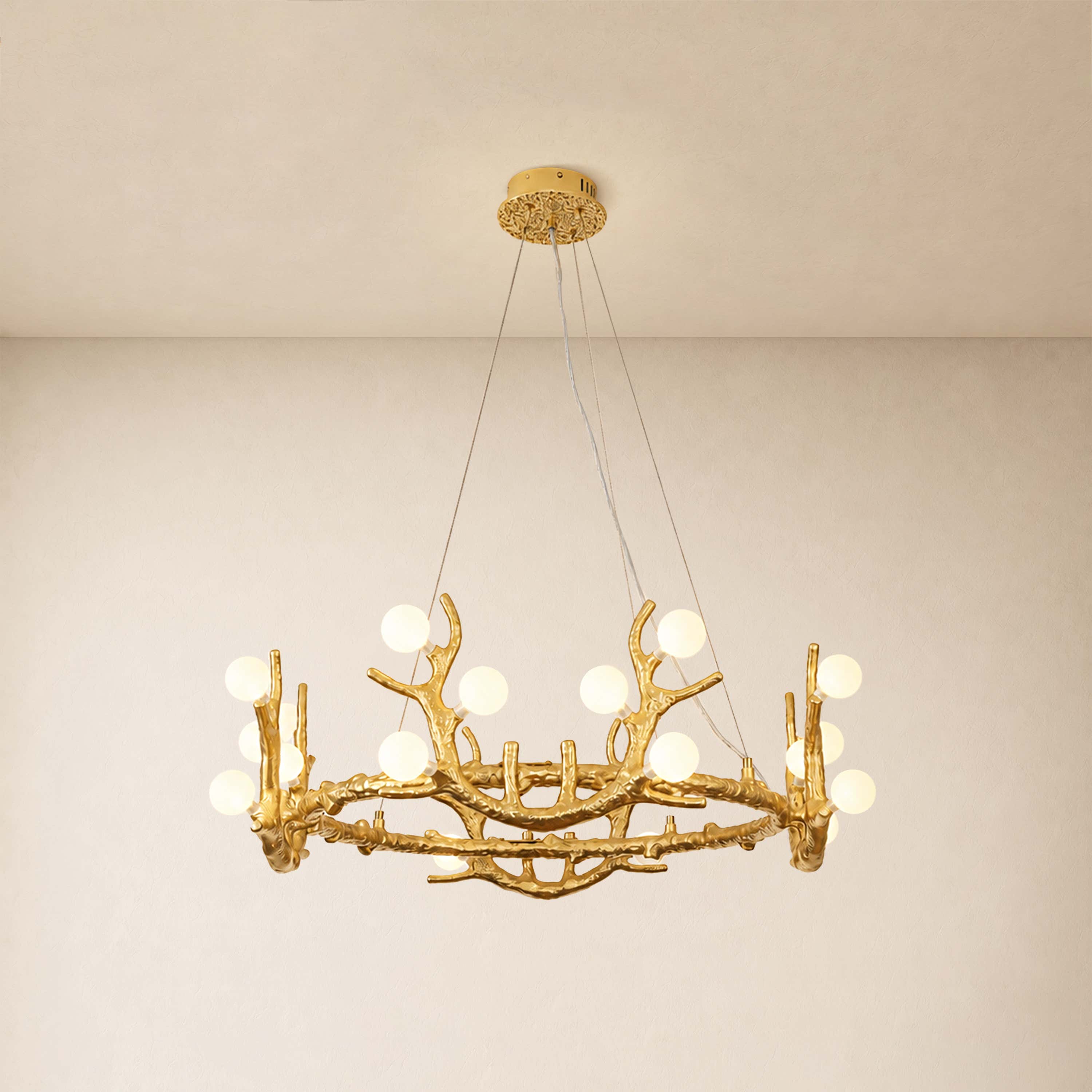 Cervia Antler Branch Chandelier 30"D