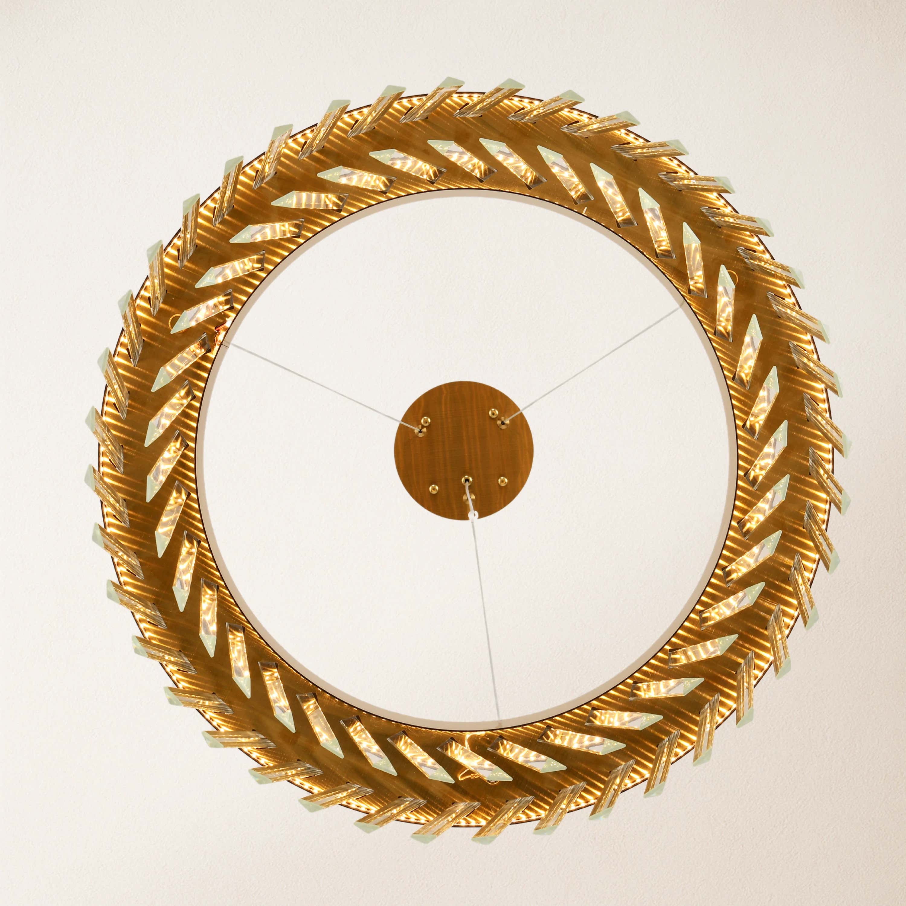 Vetro Prism Crystal Round Chandelier 24"D