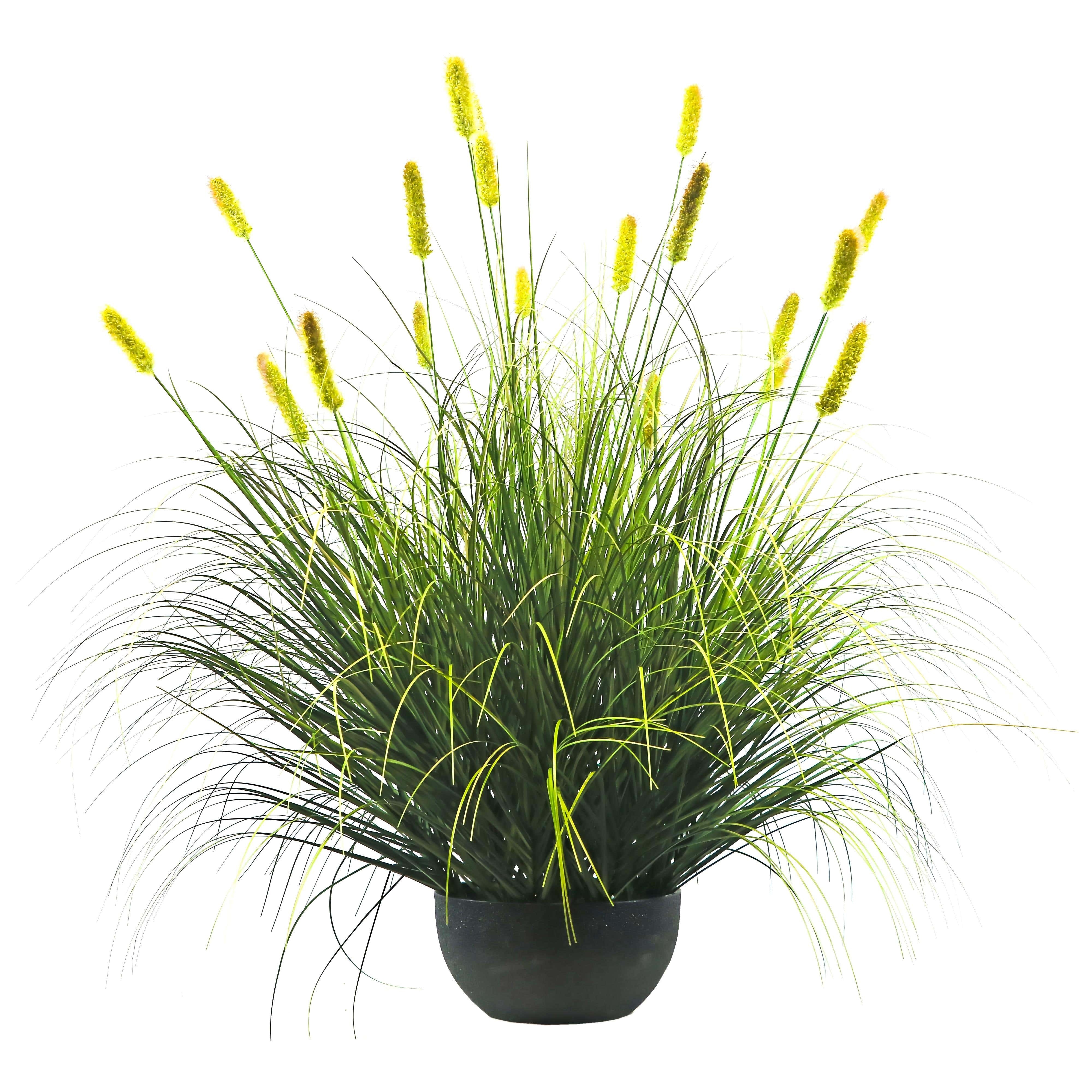 Artificial 20-Head Short Pine Grass with Curved-Straight Onion Grass Bonsai 110cm H