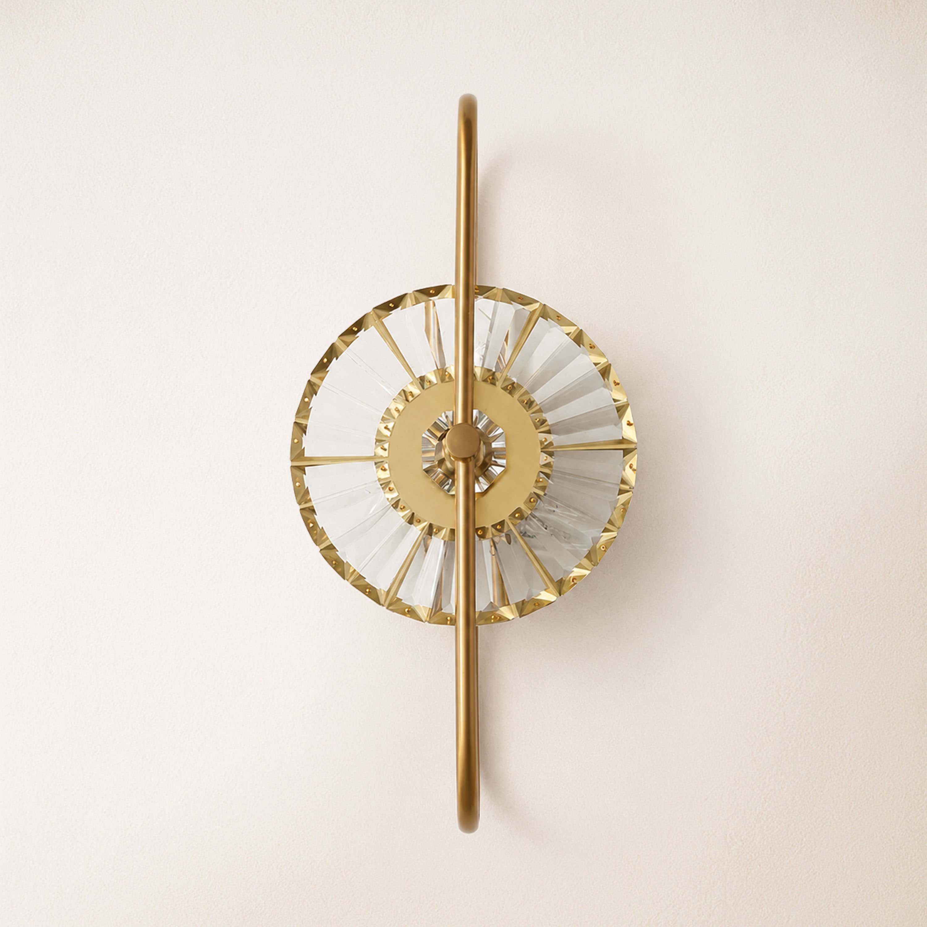 Orythea Crystal Sunburst Wall Sconce