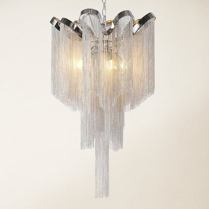 Teresa Cadena Chain Tassel Ceiling Light Fixture  16"D