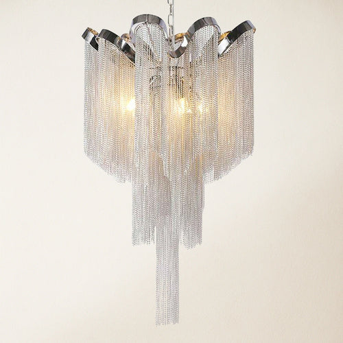 Teresa Cadena Chain Tassel Ceiling Light Fixture  16"D