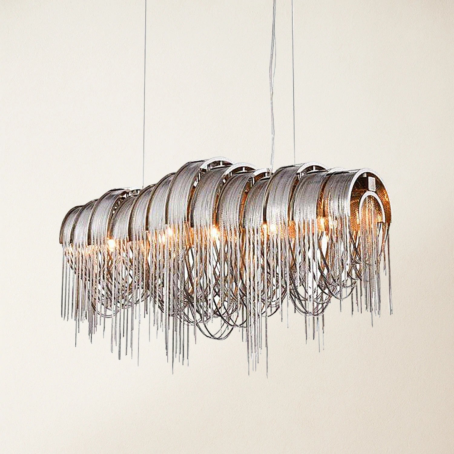 Teresa Cadena Chain Tassel Dining Room Chandelier 35"