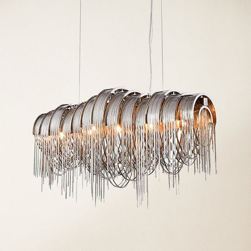 Teresa Cadena Chain Tassel Dining Room Chandelier 35"