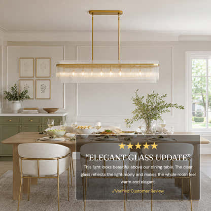 Virellune Glass Linear Chandelier 53.9"W