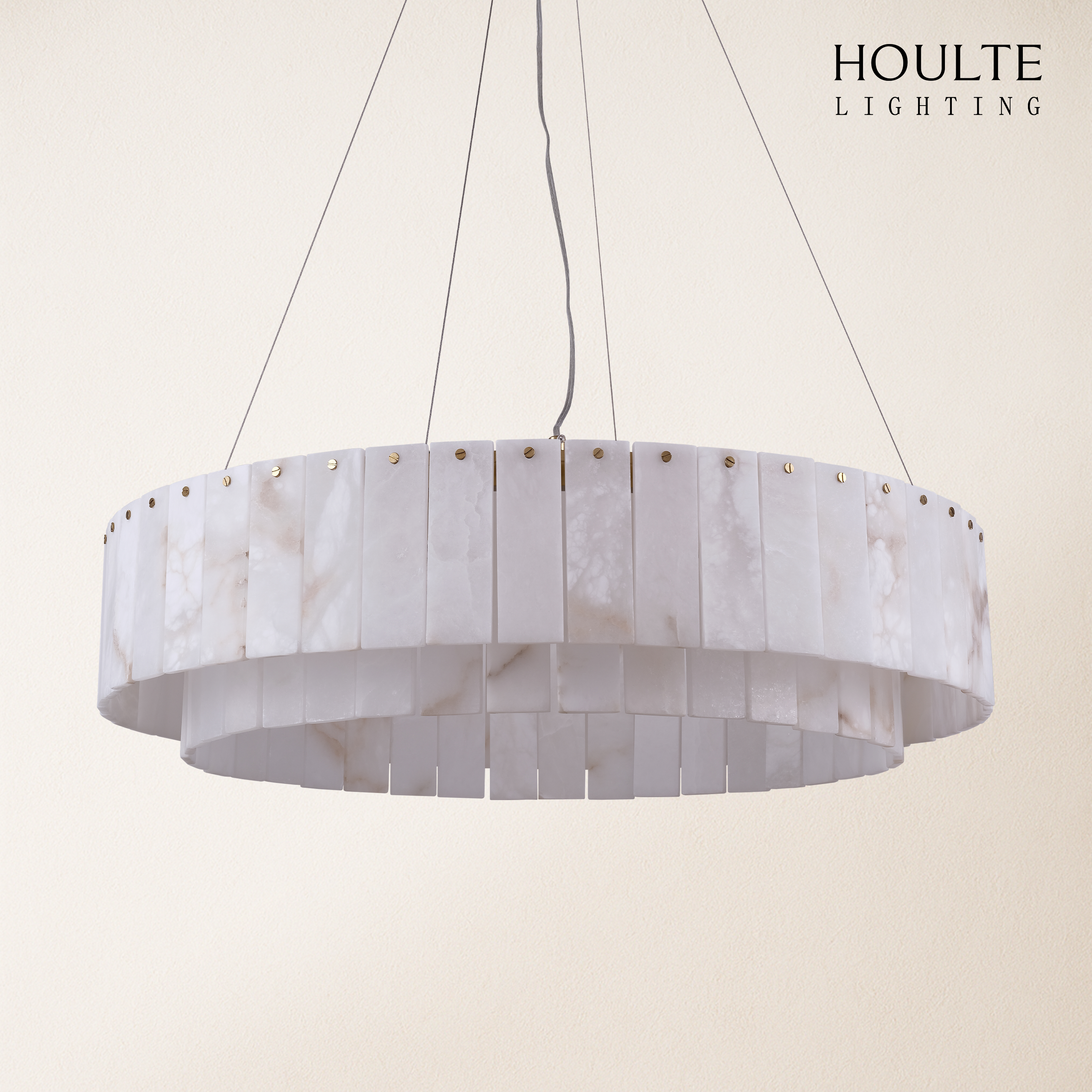 Sawyer Alabaster Round Chandelier 31.5"