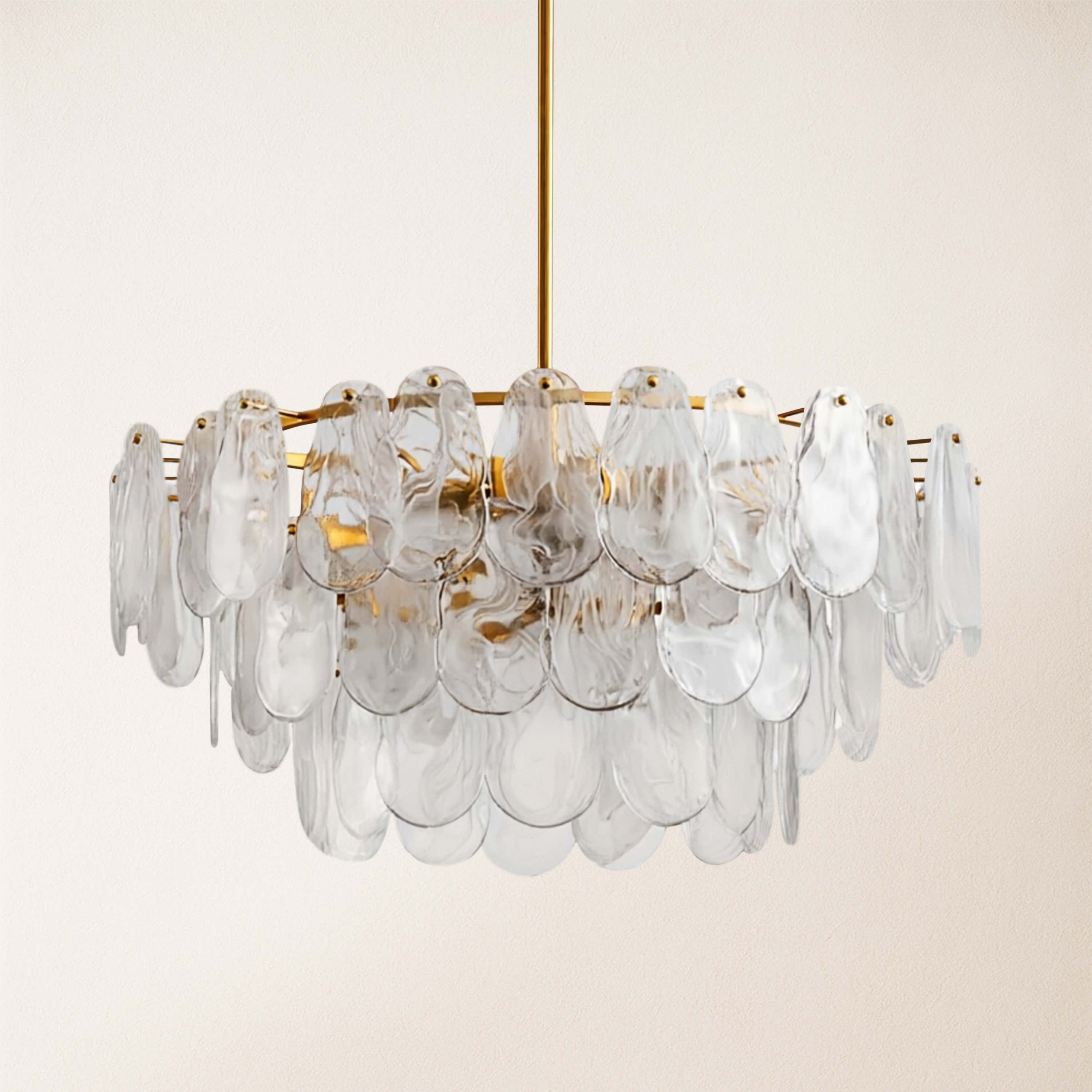 Elaris Glass Cloud Tiered Chandelier 32"D
