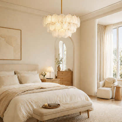 Marivelle Luxury Shell Glass Chandelier