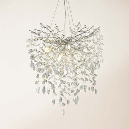Frostleaf Crystal Grand Cascade Branches Chandelier 24"D