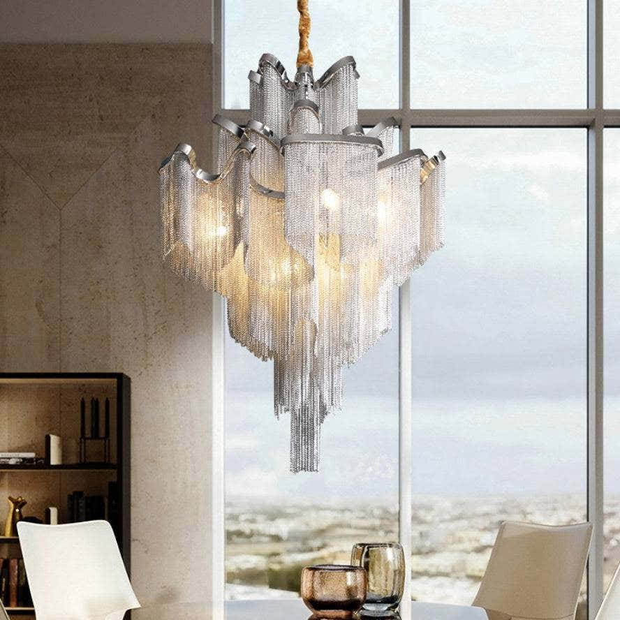 Teresa Cadena Metal Tassel Chandelier