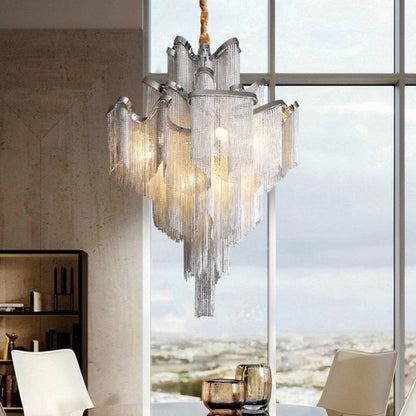 Teresa Cadena Metal Tassel Chandelier