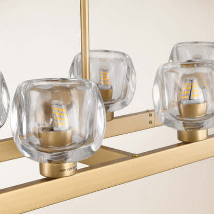 Vellum Rectangular Chandelier 59"W