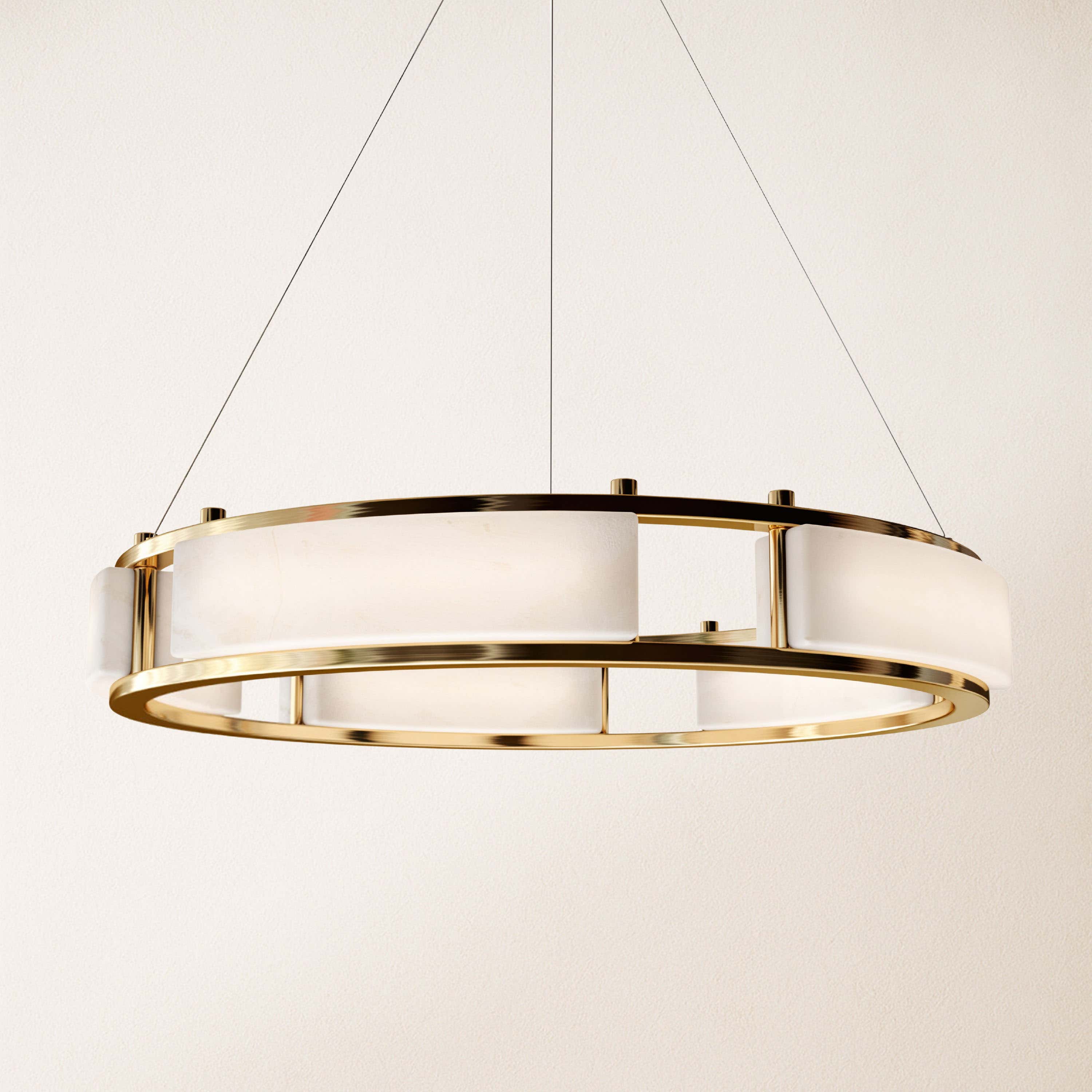 Serenique Qatar Alabaster Round Chandelier