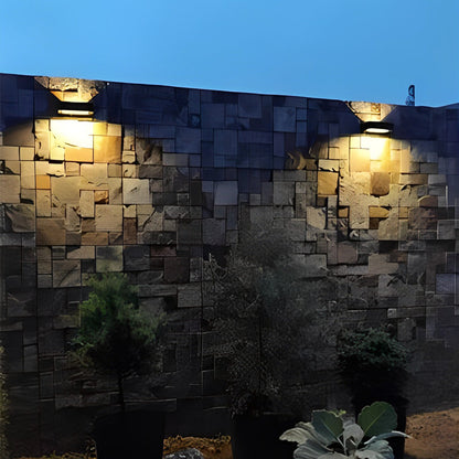 Vallum Rectangular Outdoor Up Down Wall Light