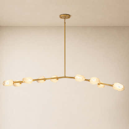 Solenne Cloud Glass Linear Chandelier 70"W