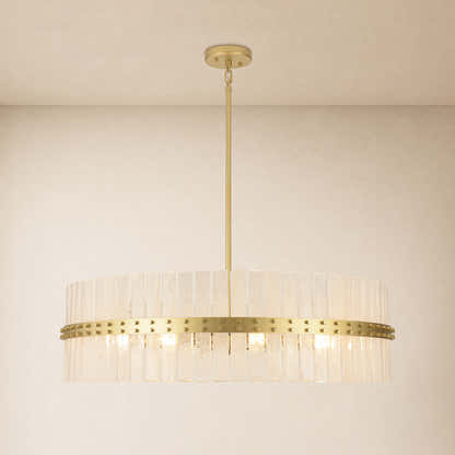 Mariselle Bubble Glass Round Chandelier 40"D