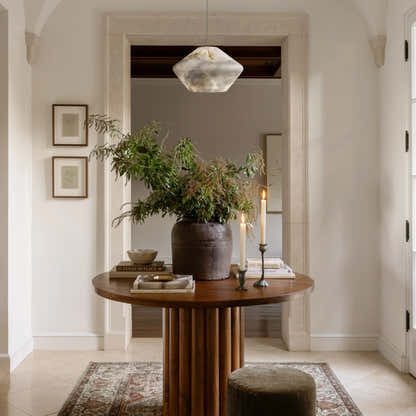 Dadaly Alabaster Popular Small Art Pendant Light 10"W