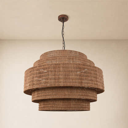 Cavana Rattan Round Chandelier 32"D