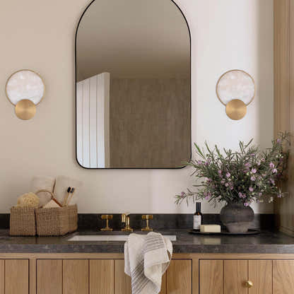 Mintreux Terre Sve Alabaster Wall Sconce 8''D