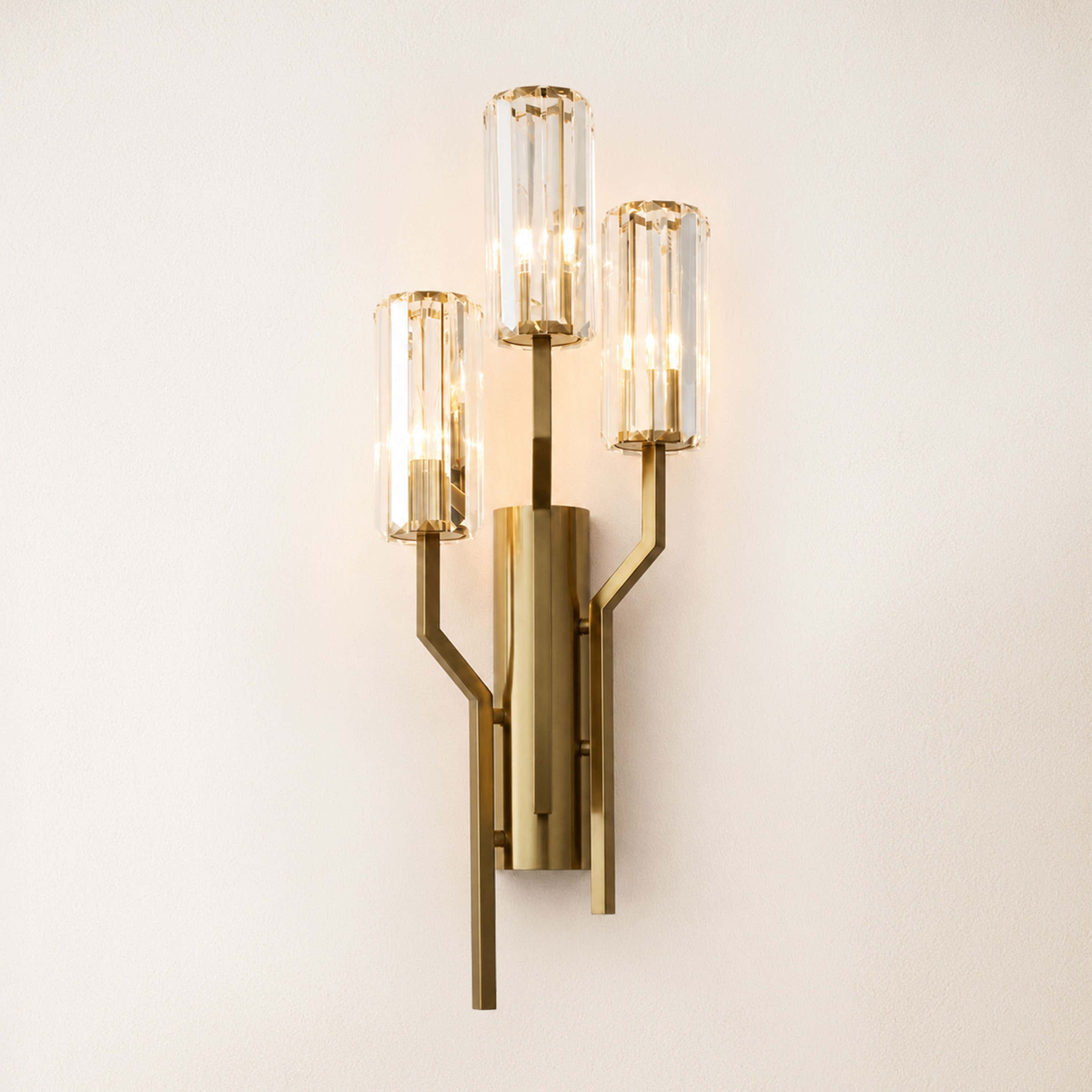 Zylia Crystal Cascading Wall Sconce