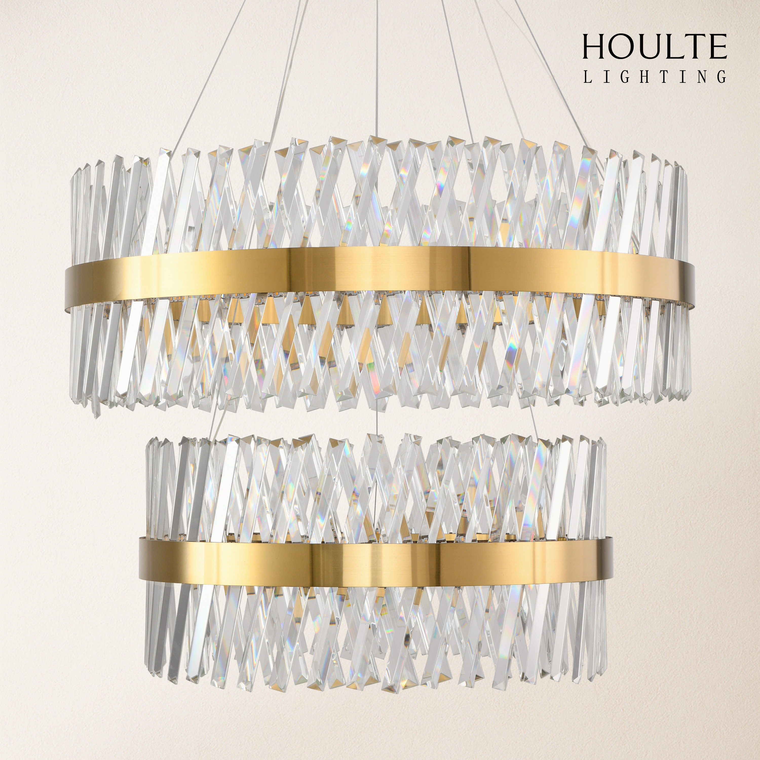 Vetro Prism Crystal 2-Tier Chandelier 31.5"L