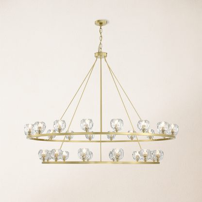 Aragon Tiered Crystal Round Chandelier 59"W