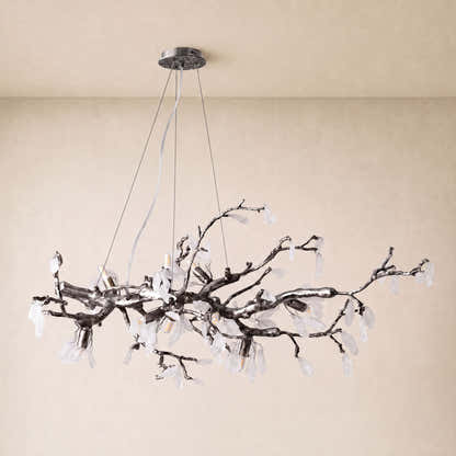 Arboris Rose Quartz Branch Chandelier 39.3"W