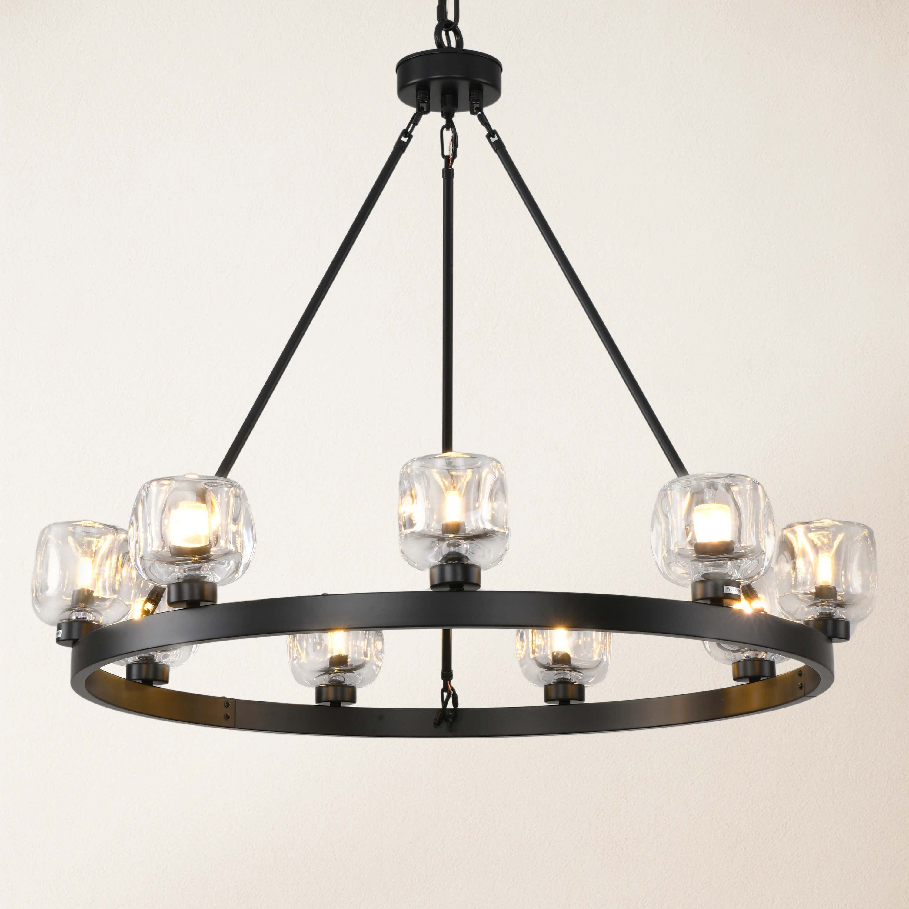 Vellum Round Chandelier 36"D