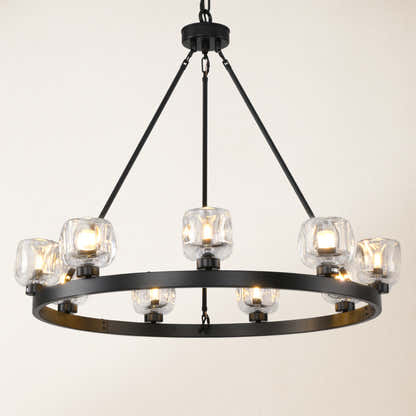 Vellum Round Chandelier 36"D