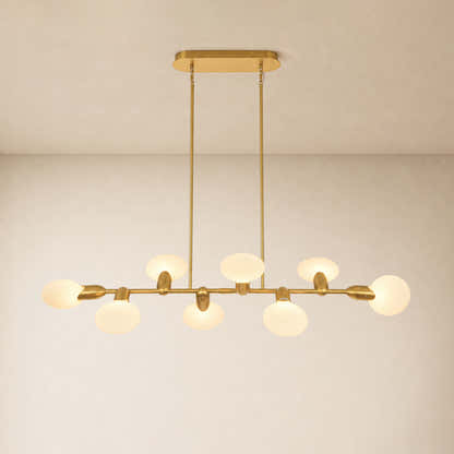 Calantha Petal Glass Linear Chandelier 54"D