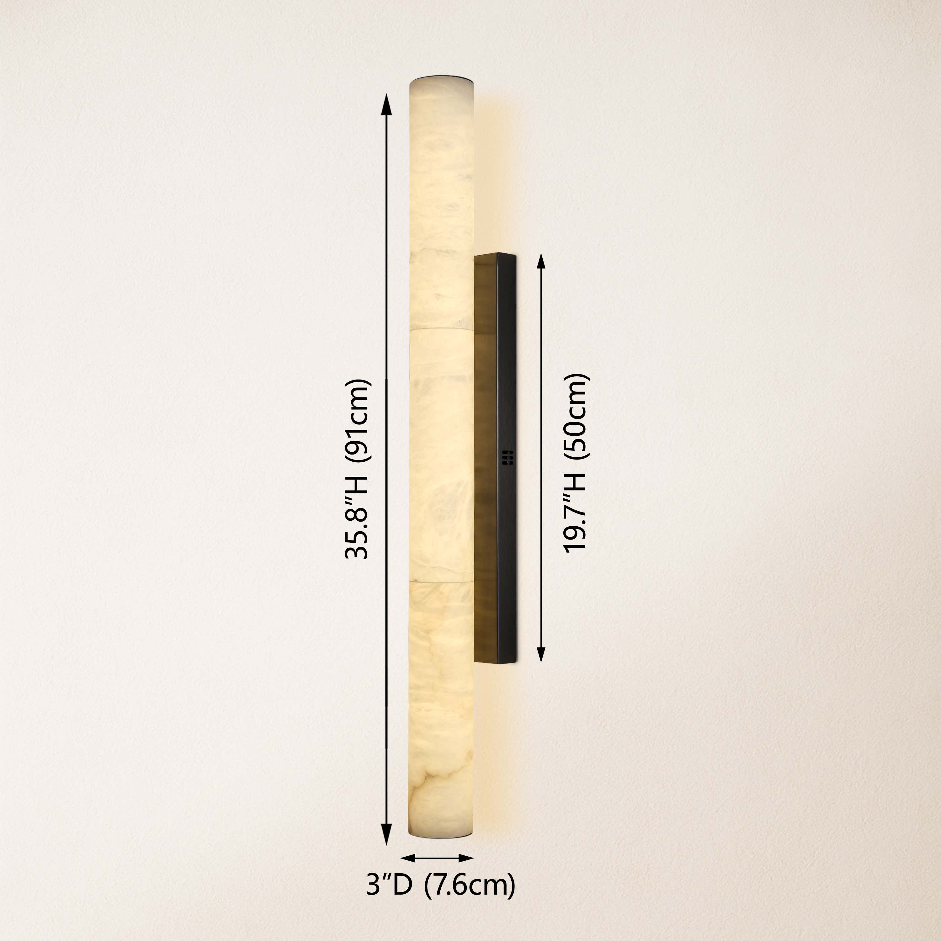 Sylvia Palladian Alabaster Wall Sconce 36"H