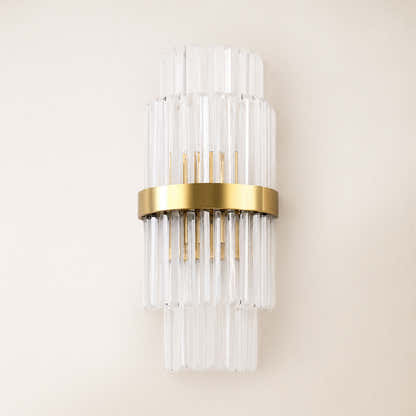 Oryana Crystal Icicle 2-Tier Wall Sconce 7.9"