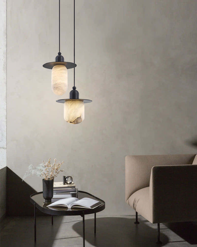 Bloom Alabaster Grace Pendant 6" H