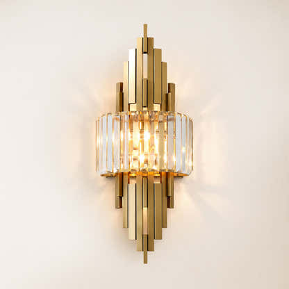 Solvoria Crystal Stepped Column Wall Sconce