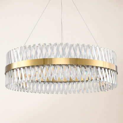 Vetro Prism Crystal Round Chandelier 40"D