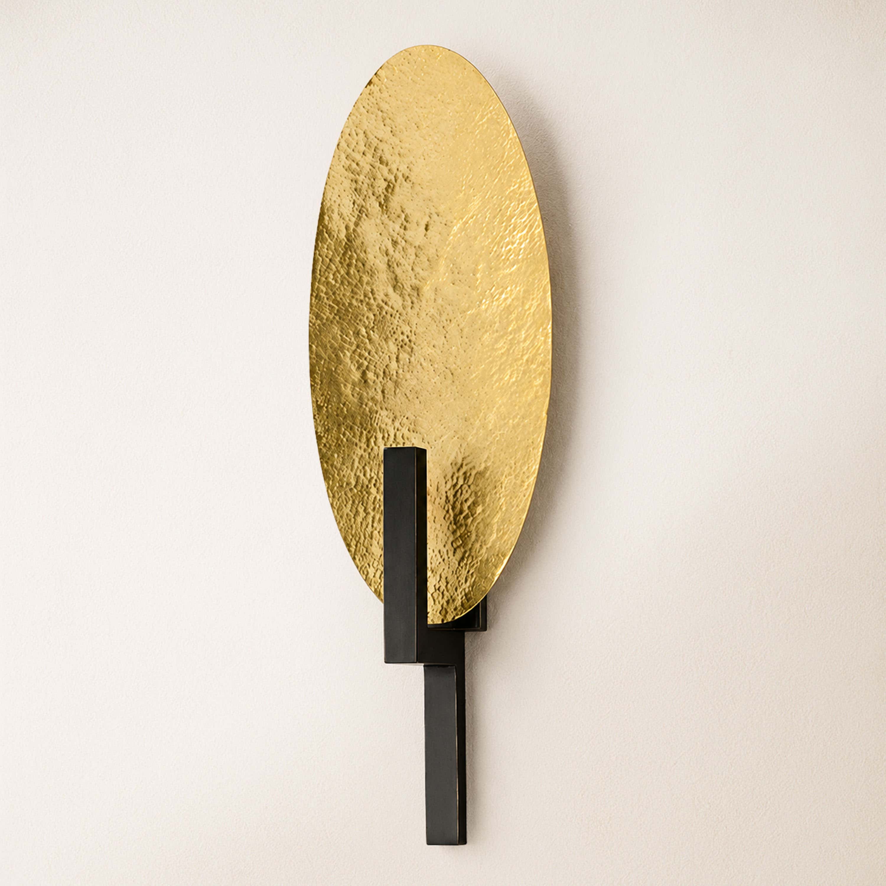 Solveta Metal Hammered Oval Wall Sconce