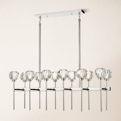 Parisian Crystal Double Linear Chandelier 48"L