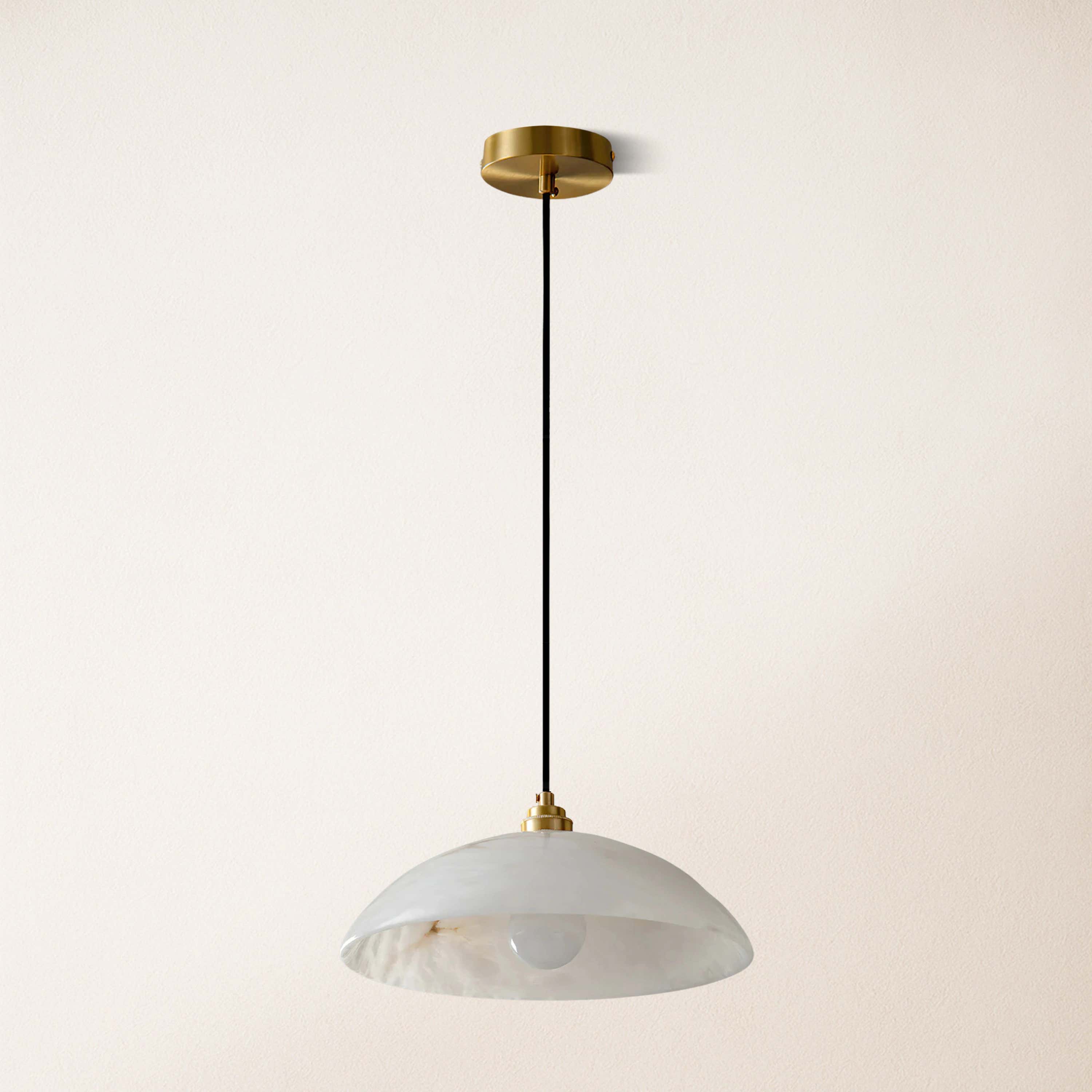 Dadaly Alabaster Modern Small Art Pendant 12"D