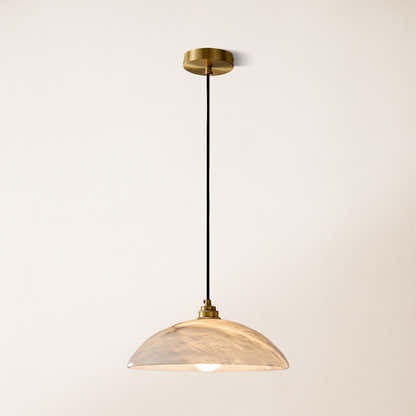 Dadaly Alabaster Modern Small Art Pendant 12"D